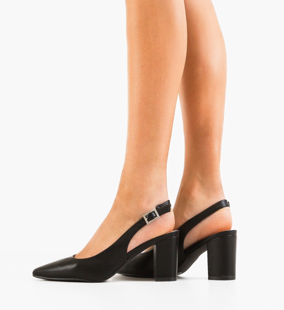 Pantofi dama Leona Negri eleganți cu toc - imagine 2