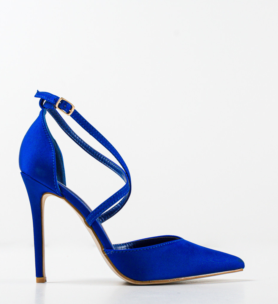 Pantofi Toc Arpat Albastri - Eleganță Asigurată - imagine 5
