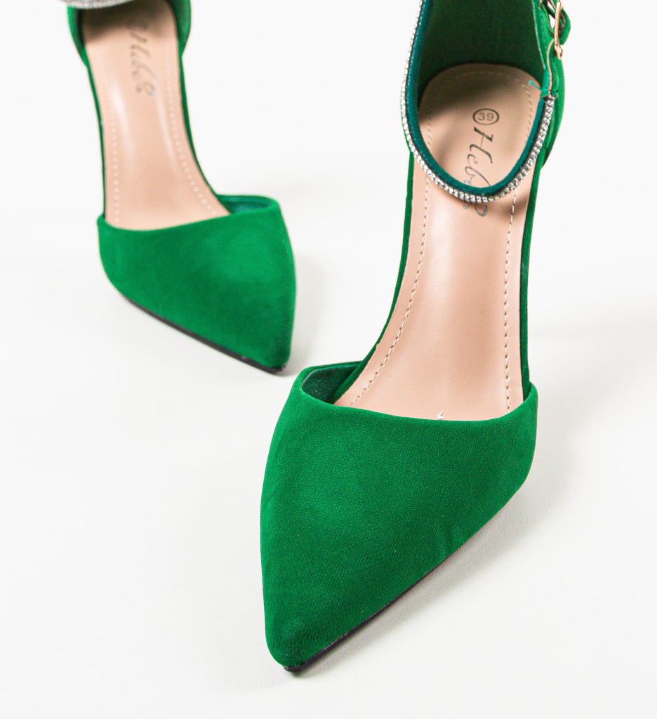 Pantofi dama Lyvya Verzi cu toc elegant - imagine 5