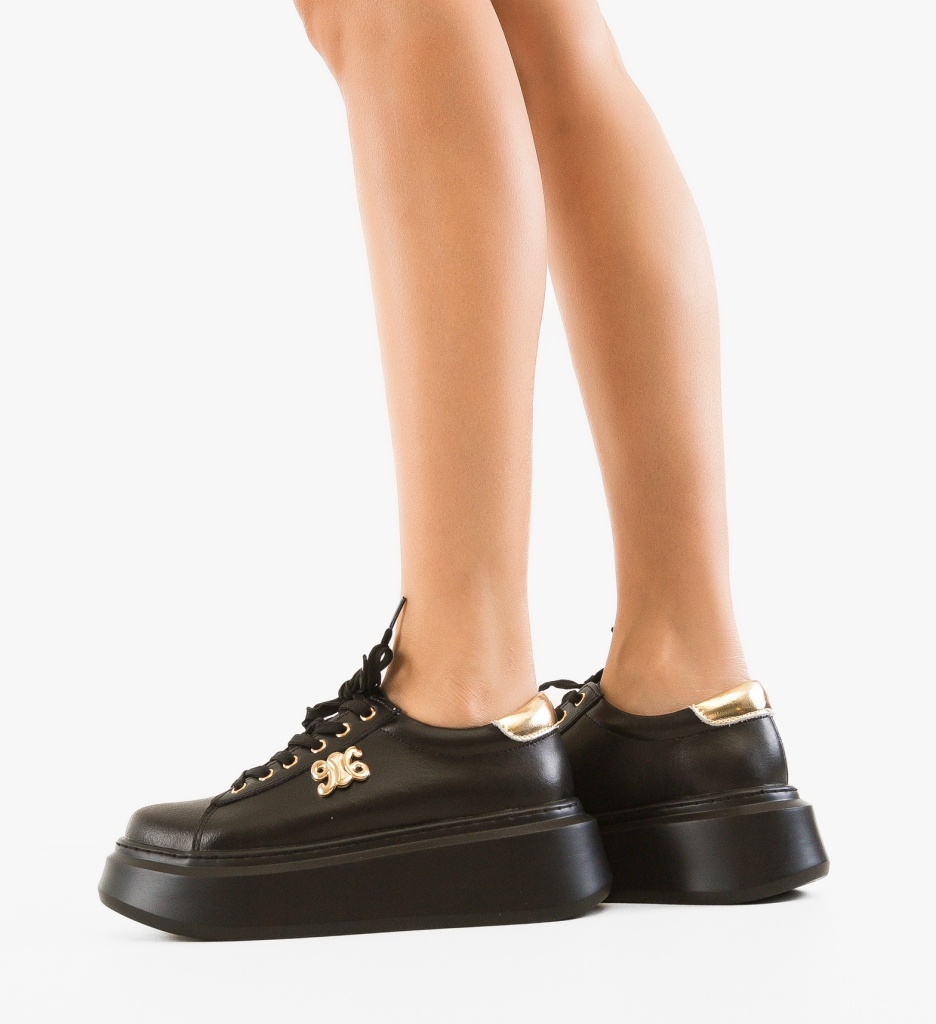 Sneakers Dama Nobless Negri | Confort și Stil - imagine 3