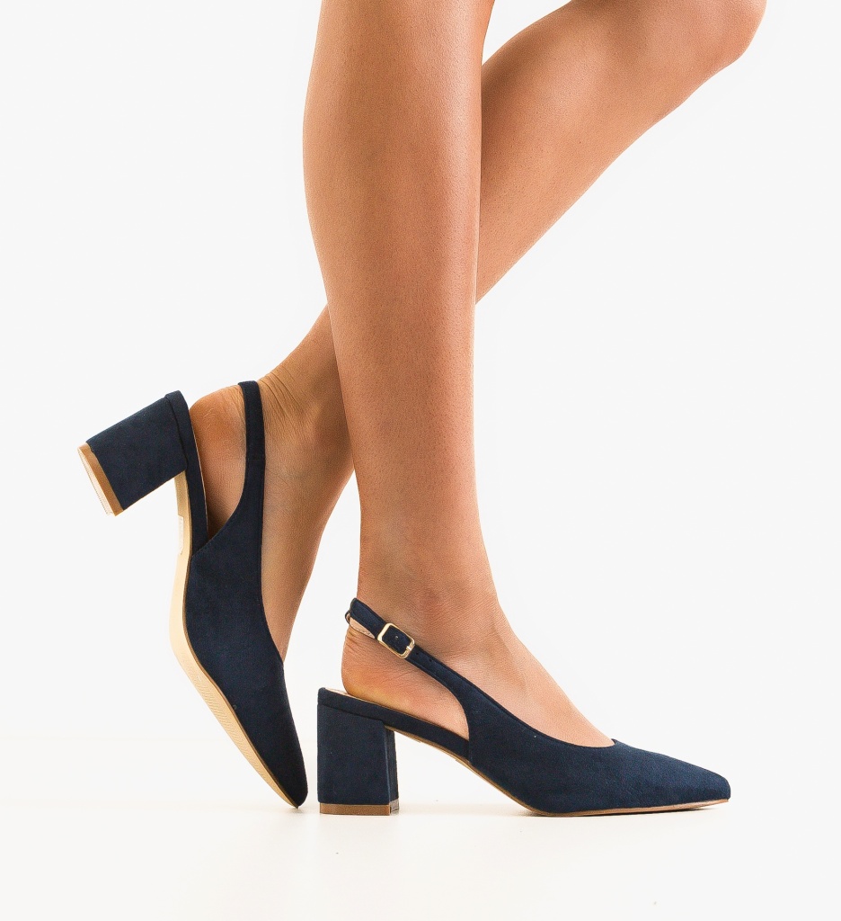 Pantofi cu Toc Gally Bleumarin | Eleganță