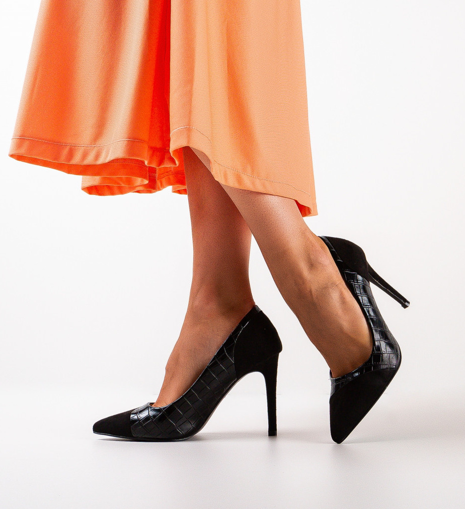 Pantofi Dotson Negri - Eleganță și Stil - imagine 3