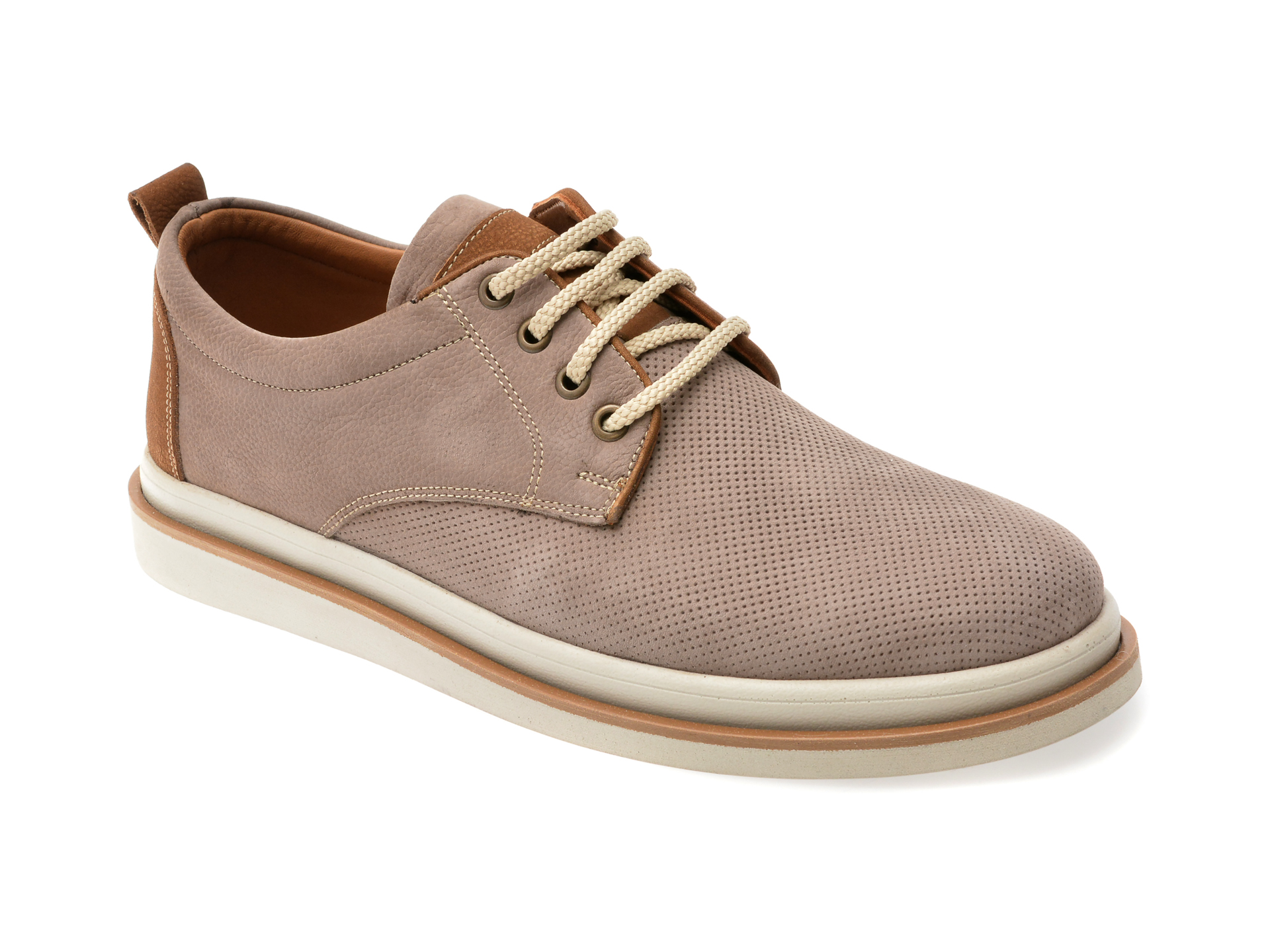 Pantofi OTTER Gri Eleganți din Nabuc