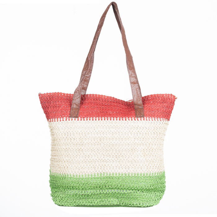 Geanta Shopica Tricolora Impletita - Stil si Practicitate - imagine 1