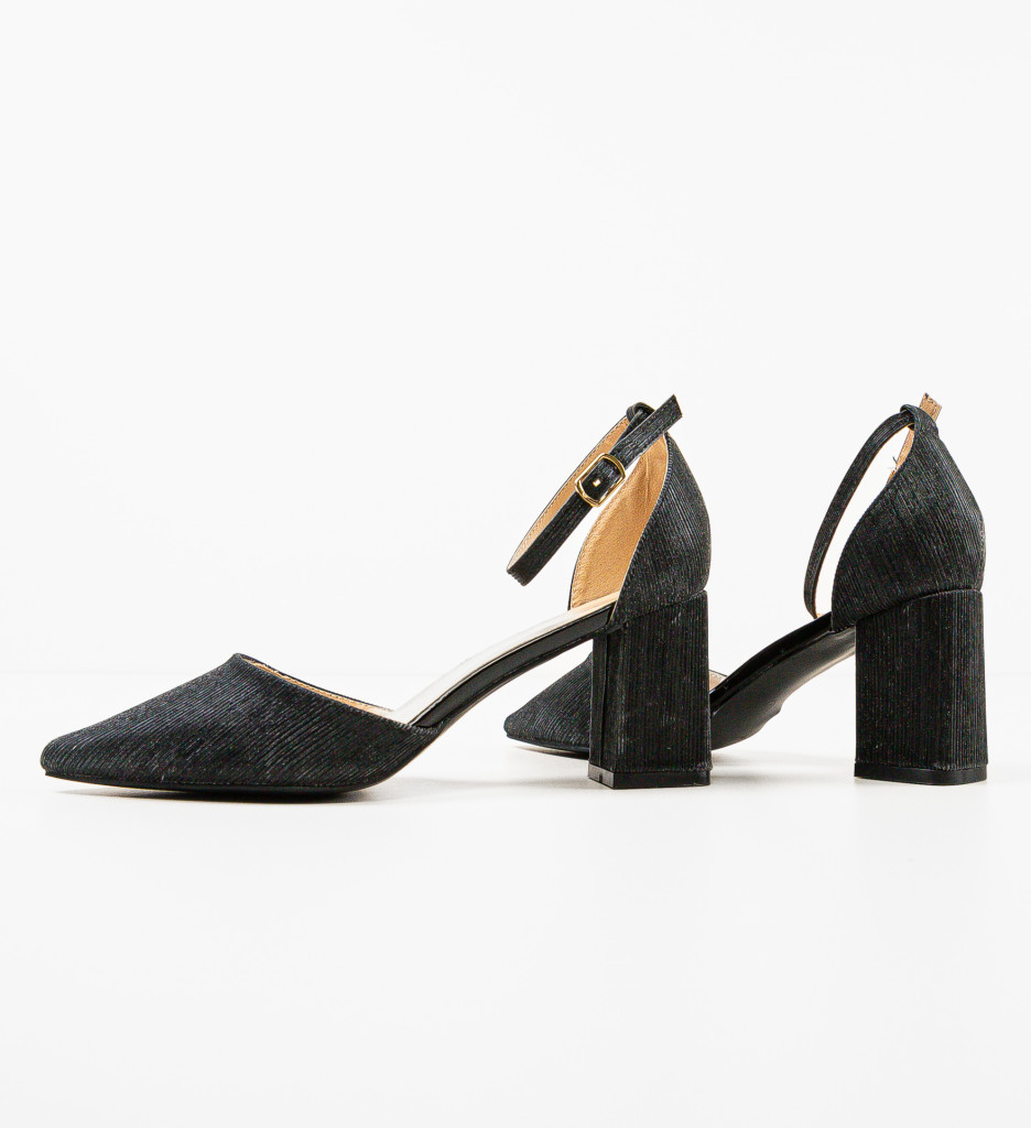 Pantofi Sedef Negri cu Toc - Eleganță Asigurată - imagine 7
