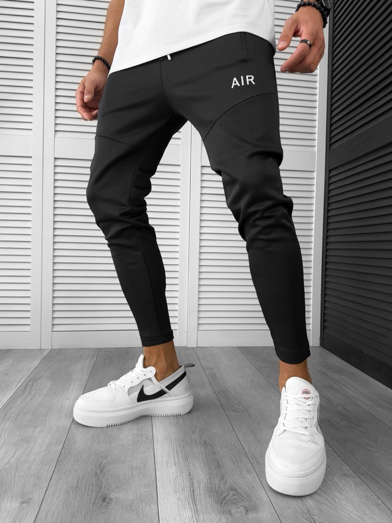 Pantaloni Trening Negri Conici - Stil și Confort