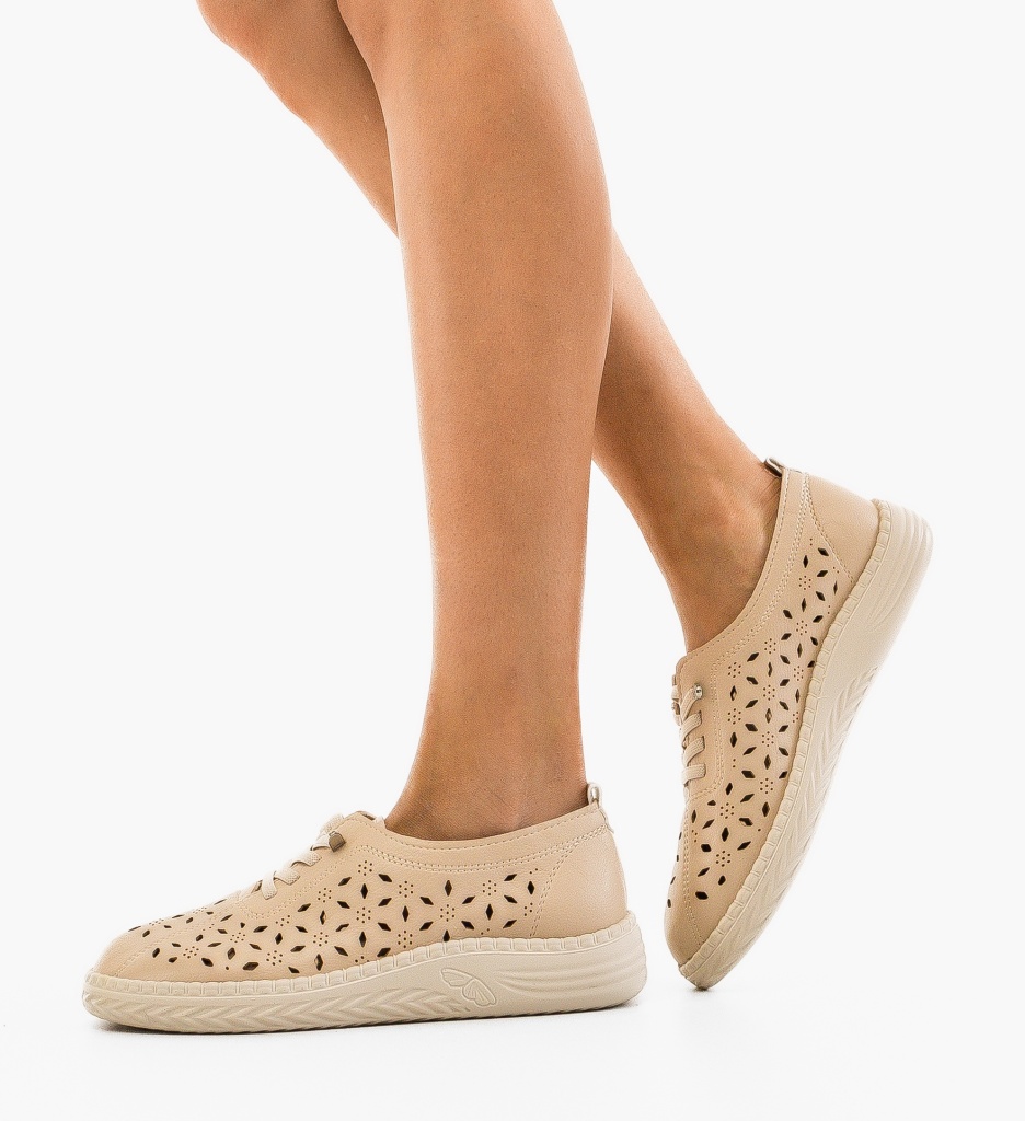 Pantofi Casual Dama Guha Bej | Confort si Stil - imagine 4