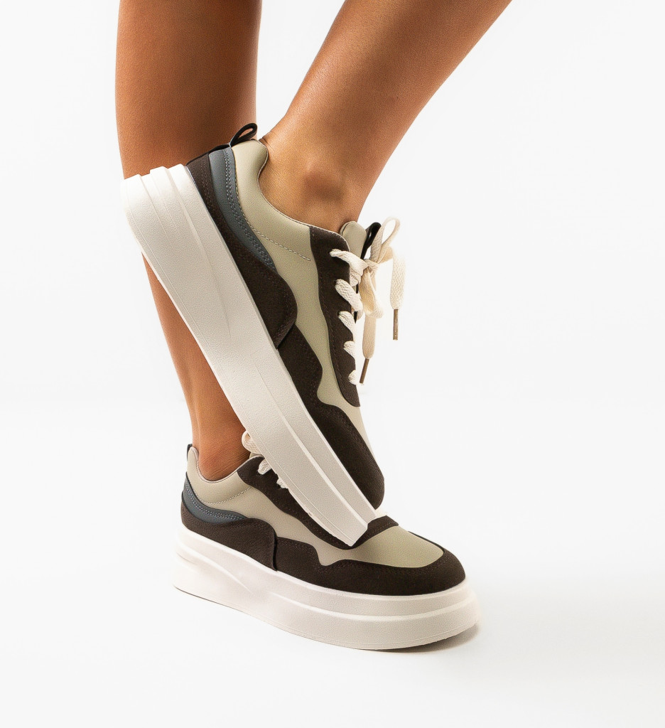 Sneakers Dama Oradela Khaki | Confort și Stil