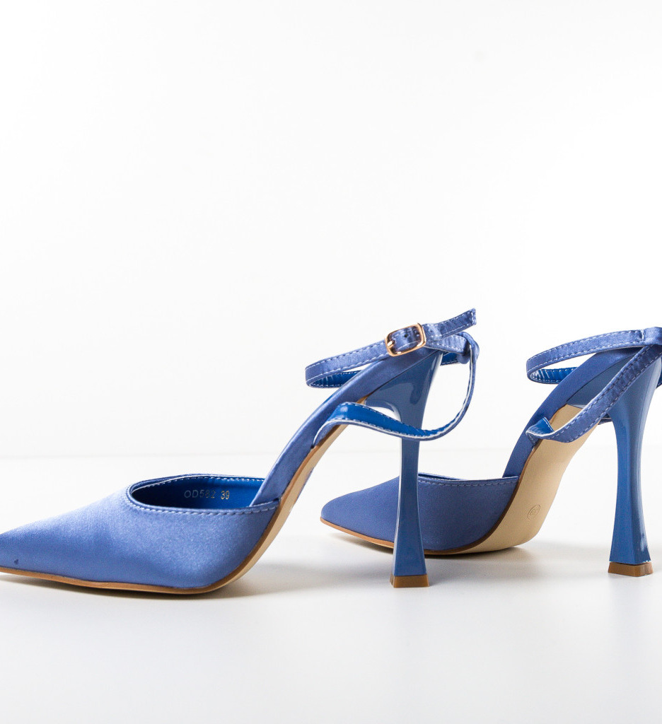 Pantofi Toc Lizor Albastri | Stil Modern - imagine 8