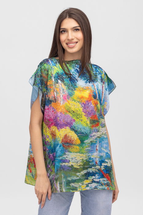 Eleganță Vară: Bluza Poncho Matase | Shopika