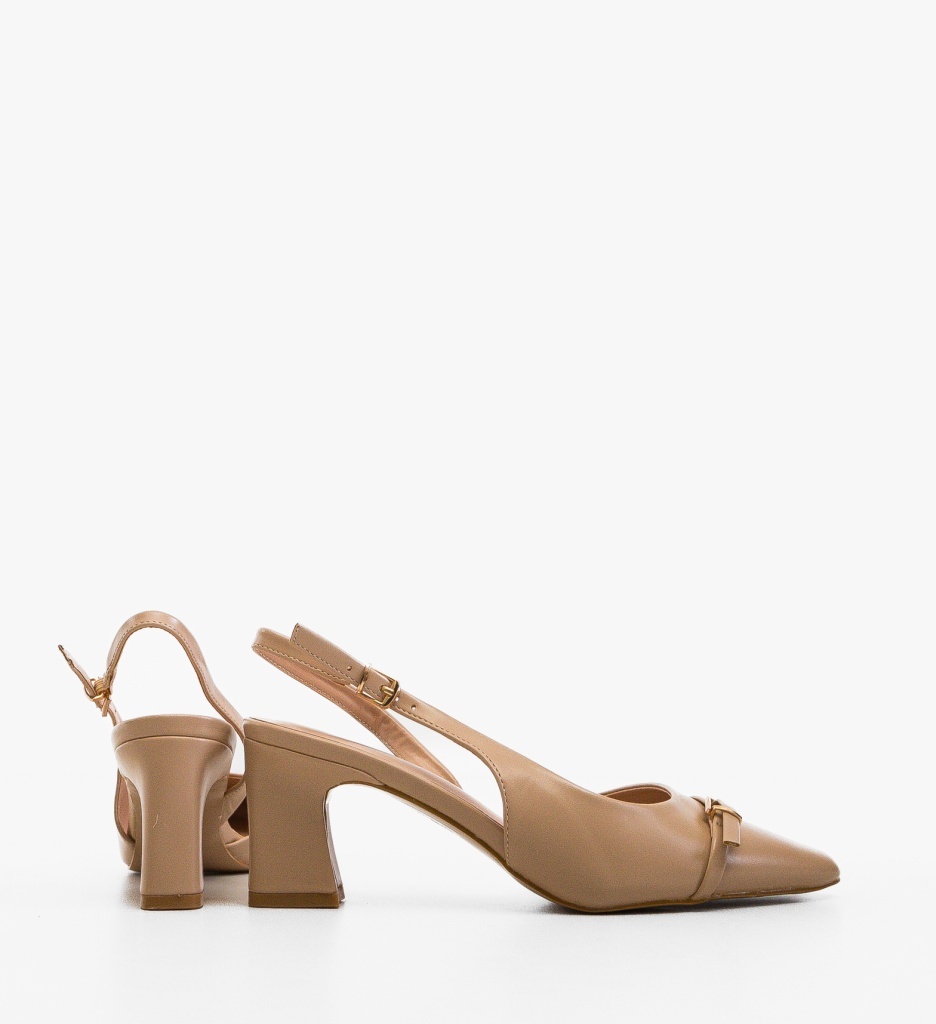 Pantofi Dama Lalak Nude Eleganți - imagine 3