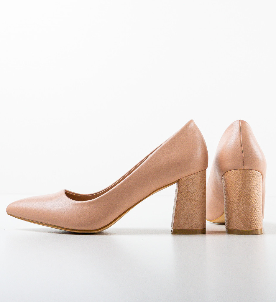 Pantofi Gemide Nude | Eleganță și Stil - imagine 6
