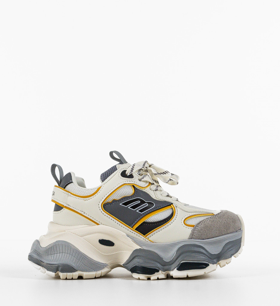 Sneakers Dama Galata Gri - Confort Urban - imagine 5