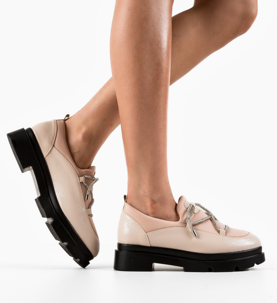 Pantofi Casual Dama Bej - Confort și Stil