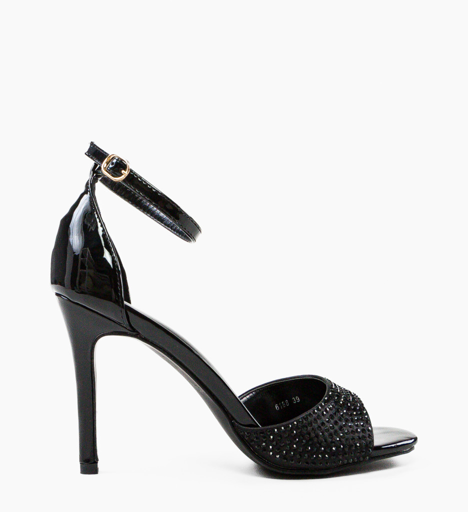 Sandale cu Toc Liron Negre - Eleganță Maximă - imagine 4