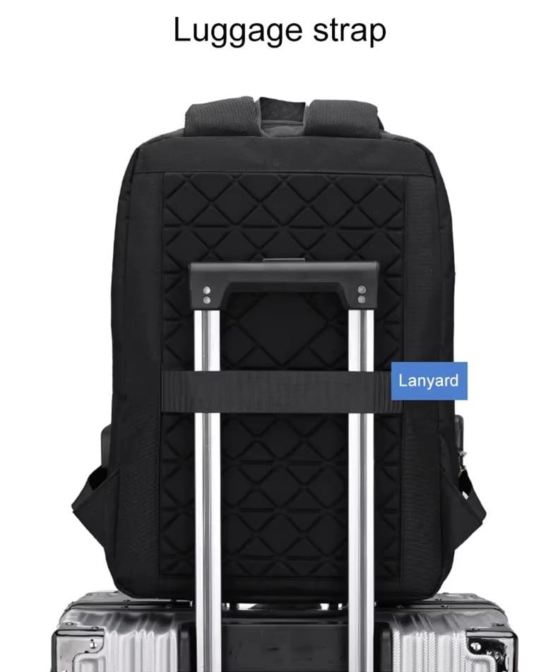 Rucsac Picadili Lorcan Port USB Rosu Impermeabil - imagine 4