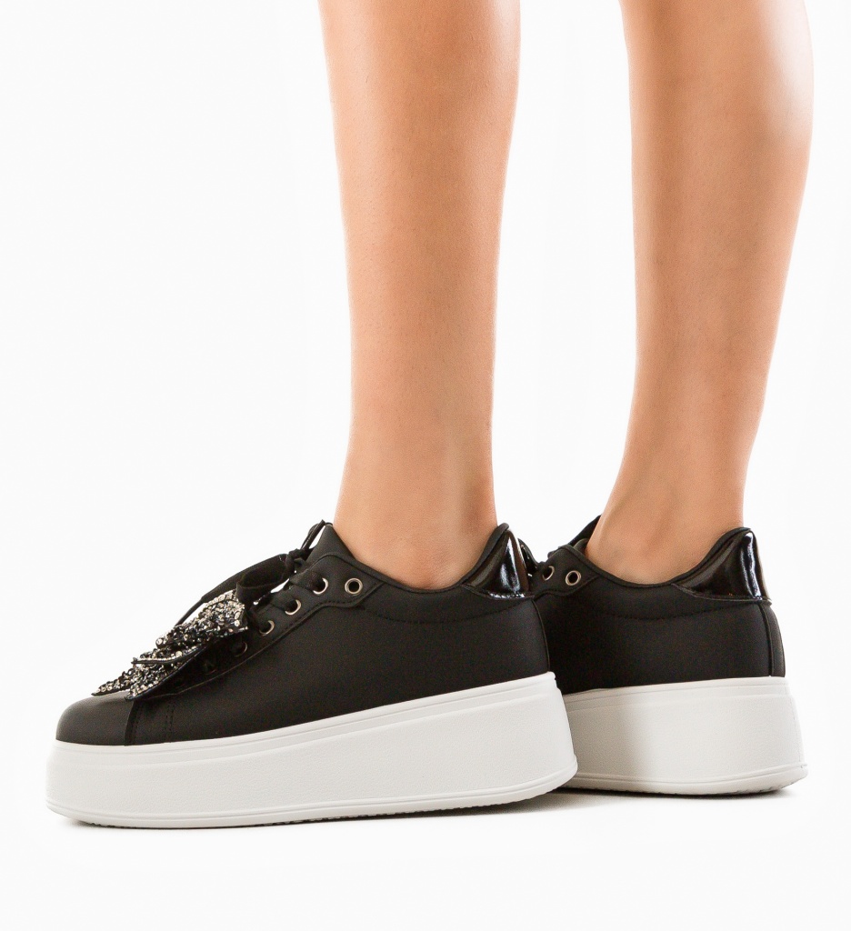 Sneakers Dama Akerman Negri | Confort și Stil - imagine 3