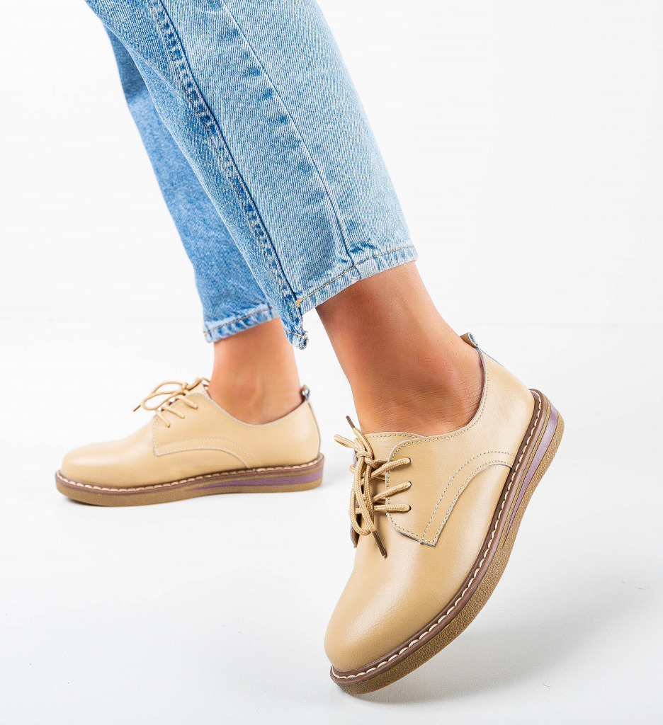 Pantofi Casual Doria Bej - Confort și Stil - imagine 3