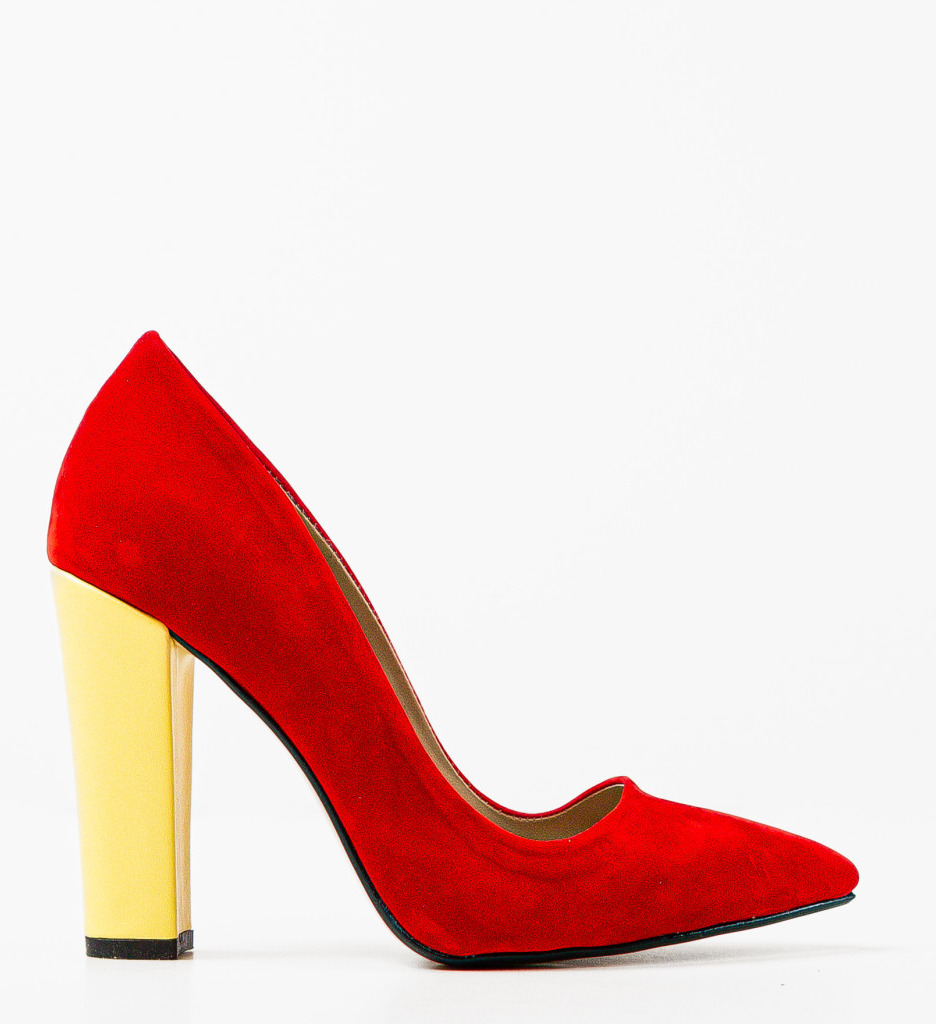 Pantofi cu toc roșii Sorca - Eleganță asigurată - imagine 2