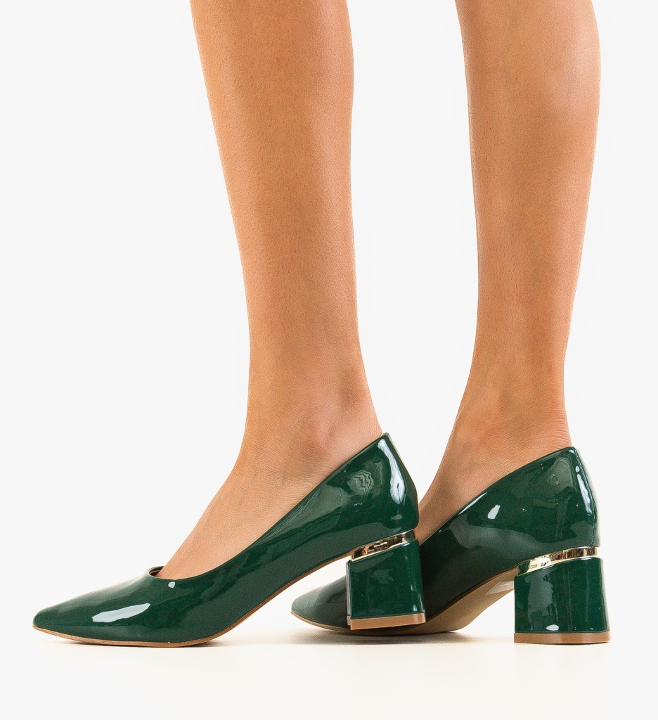 Pantofi Tyrkas Verzi cu Toc | Eleganță Modernă - imagine 3