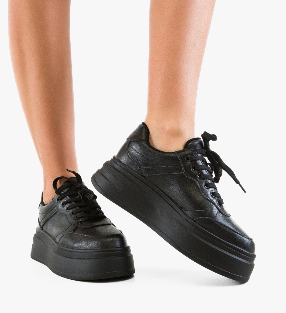 Sneakers Dama Momda Negre – Confort Stilat