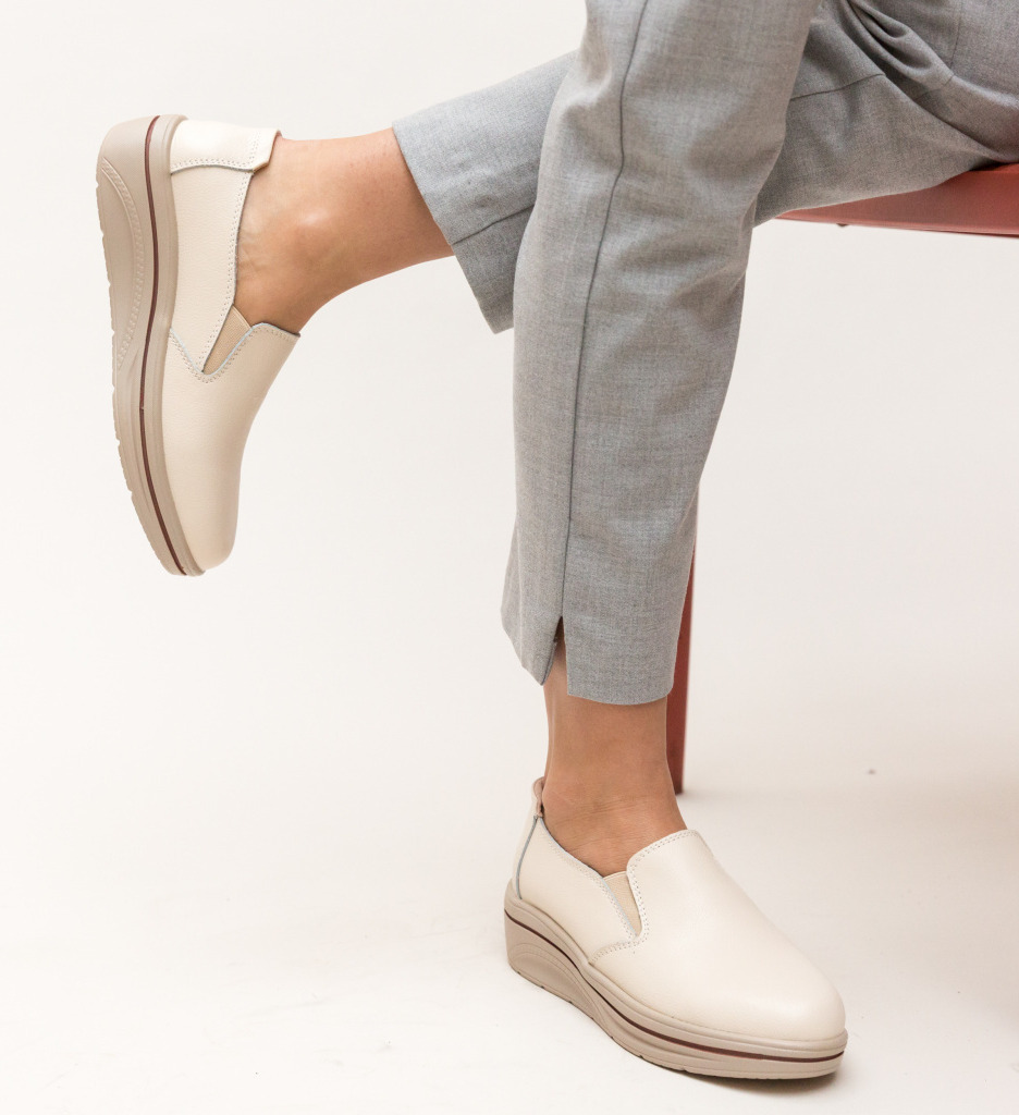 Pantofi Casual Alpino Bej | Confort & Stil Zilnic - imagine 2