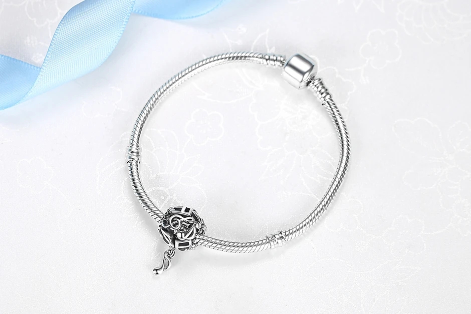 Charm Argint 925 Notă Muzicală Placat Rodiu | Amanda - imagine 2