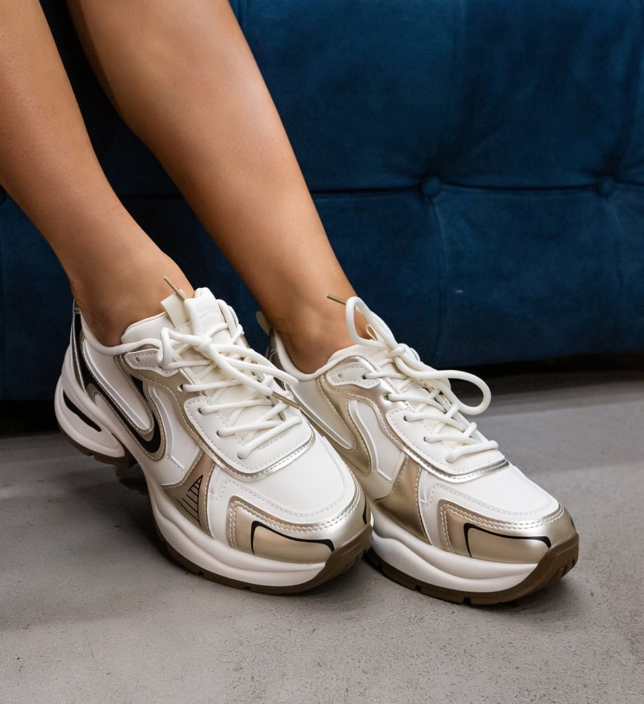 Sneakers Dama Kaya Bej | Confort & Stil - imagine 3