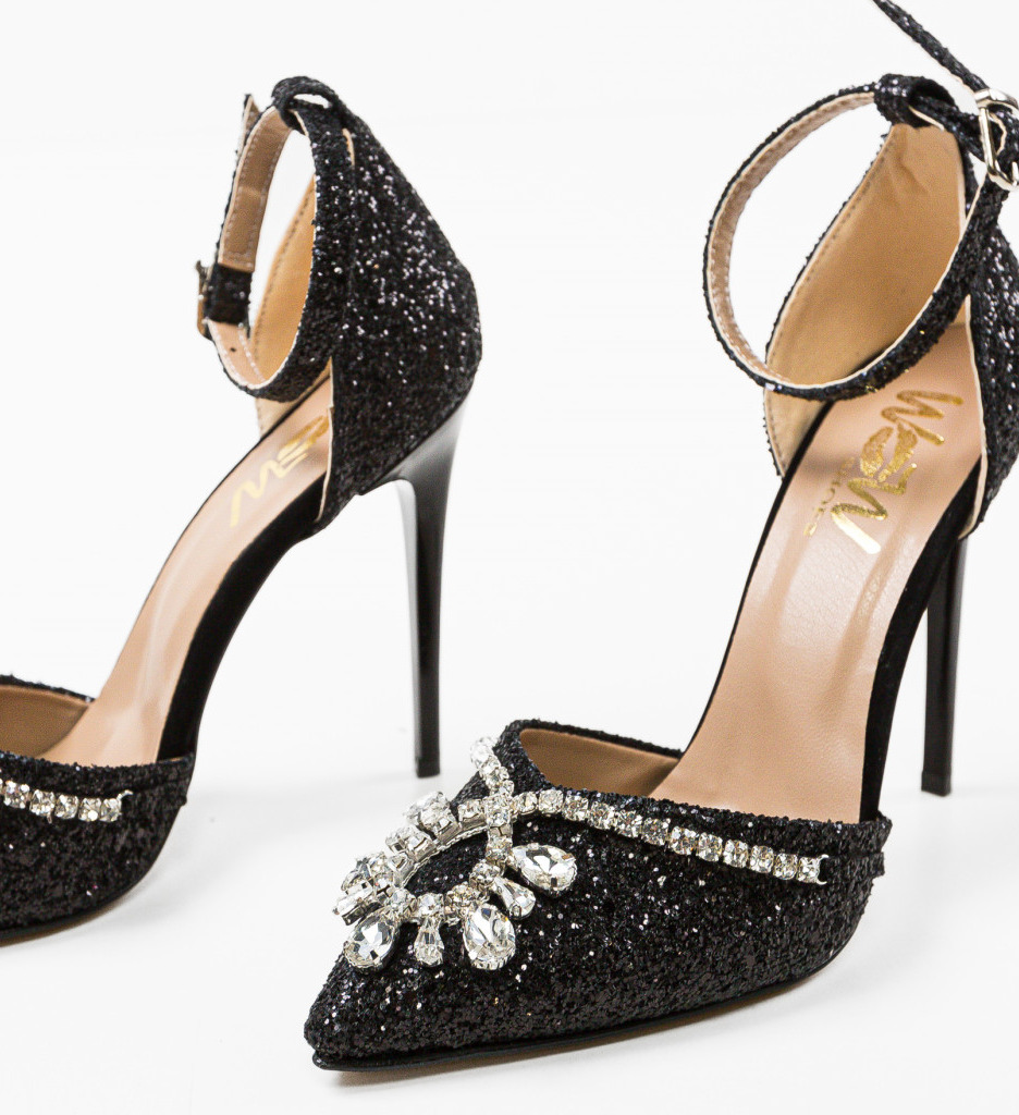 Pantofi dama Alabyna Negri 3 cu toc elegant - imagine 9