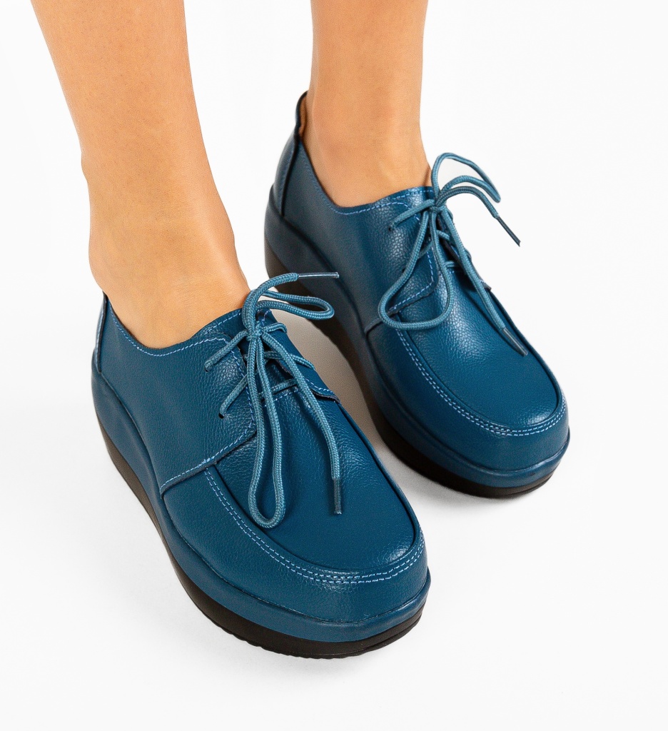Pantofi Casual Cream/Albastru - Confort și Stil - imagine 4