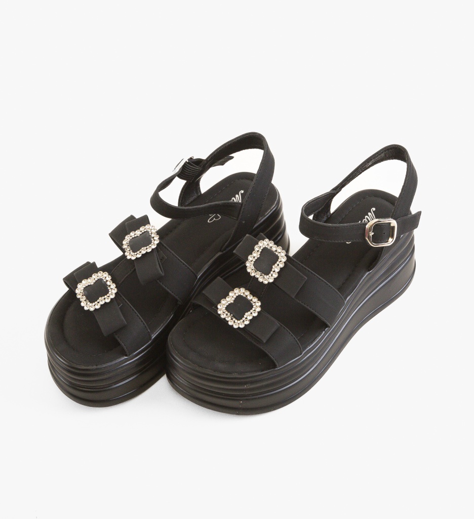 Sandale Dama Factosa Negre | Eleganta Varatica - imagine 4
