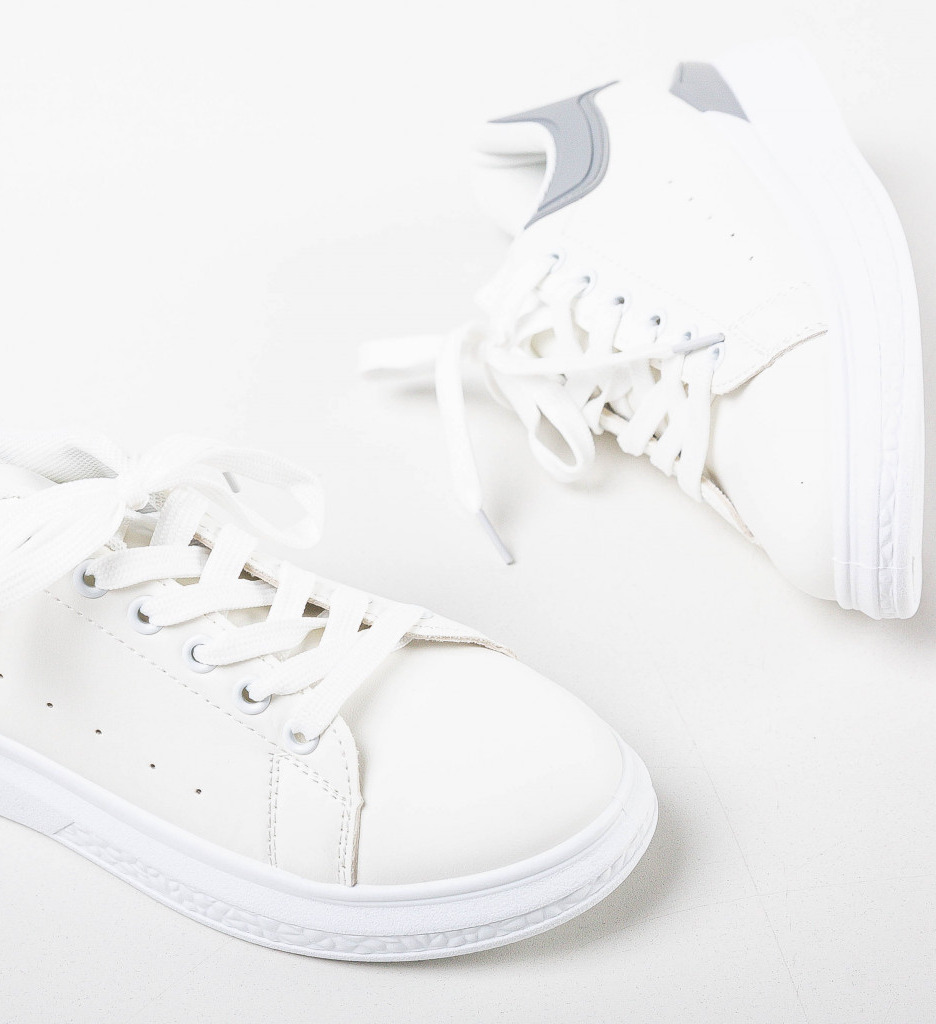 Pantofi Sport Nalam Albi | Confort Zilnic - imagine 6