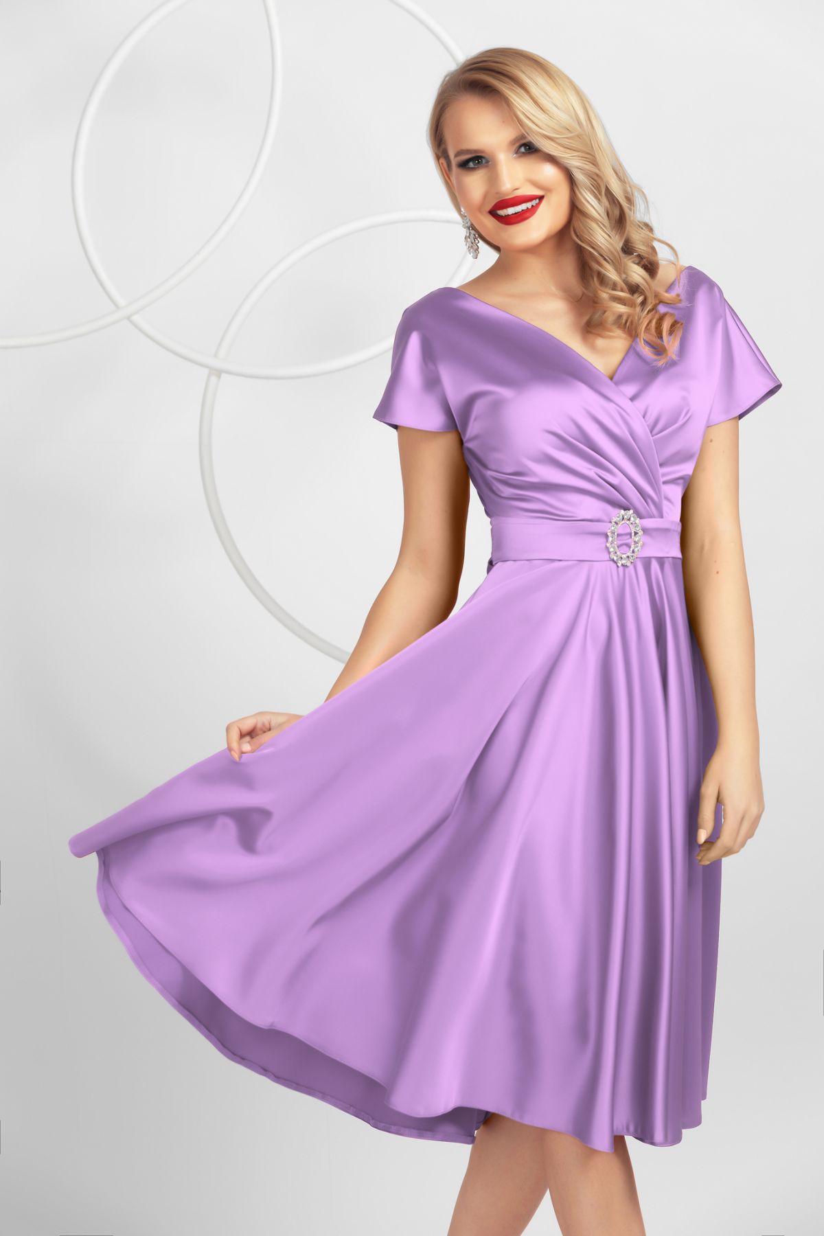 Rochie Pretty Girl lila eleganta - imagine 1
