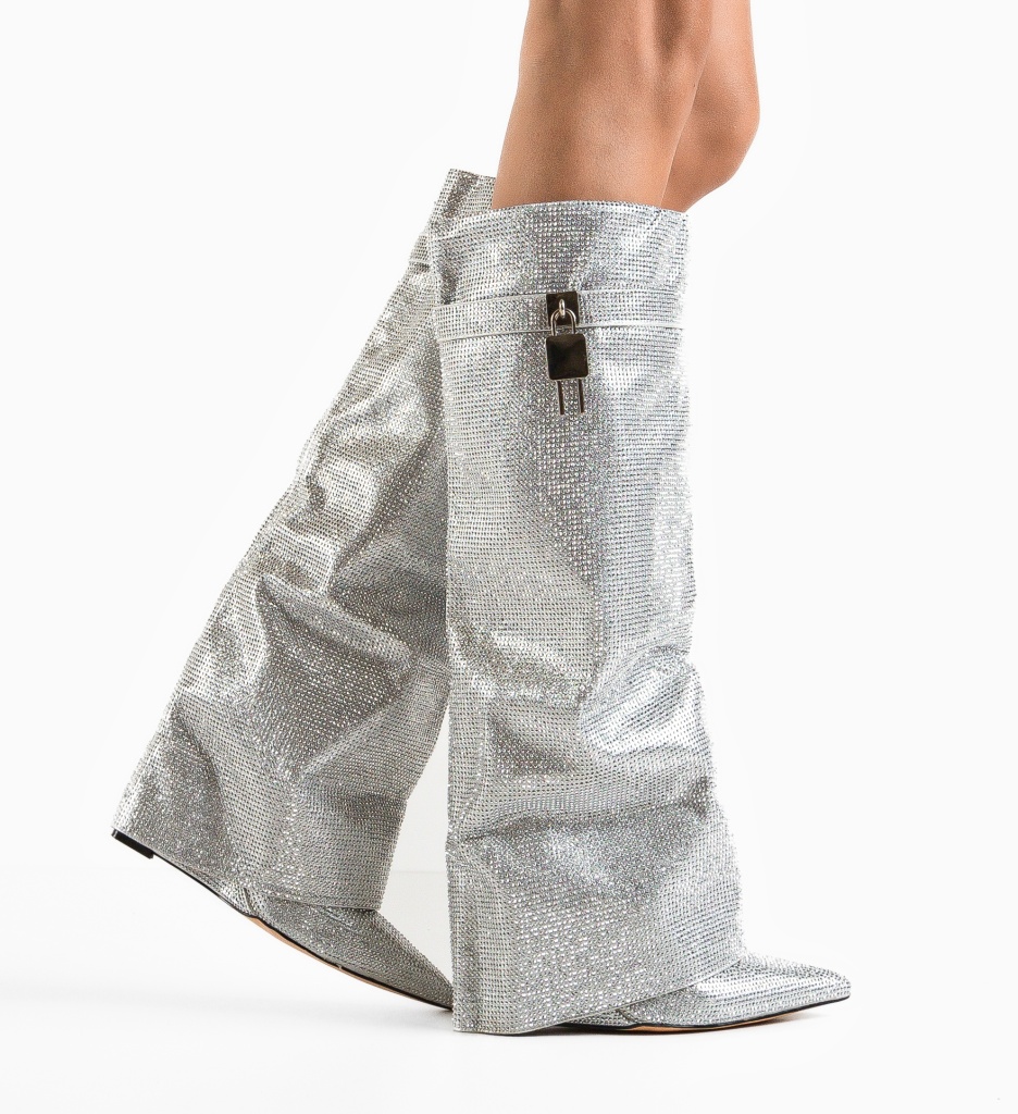 Cizme Fasamana Argintii - Eleganță și Stil