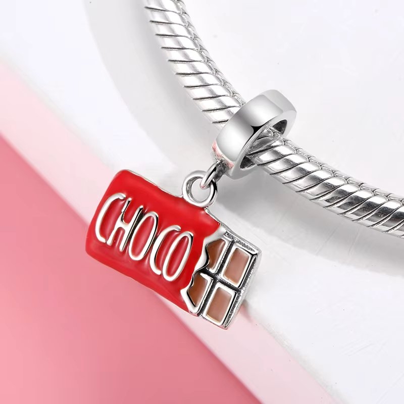 Choco Charm Argint 925 Delis | Placat Rodiu - imagine 2
