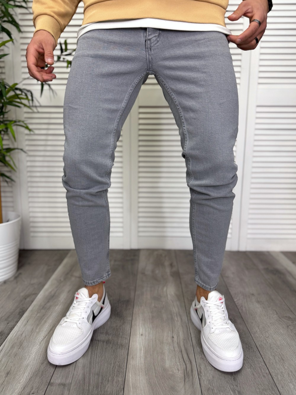 Blugi Bărbați Conici Tapered Fit Stil Office