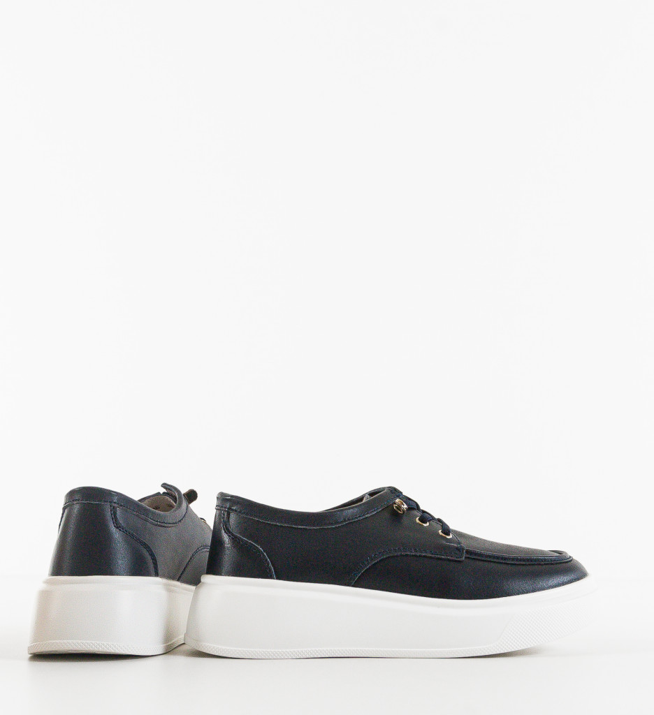 Pantofi Casual Dama Naenia Bleumarin Confort - imagine 5