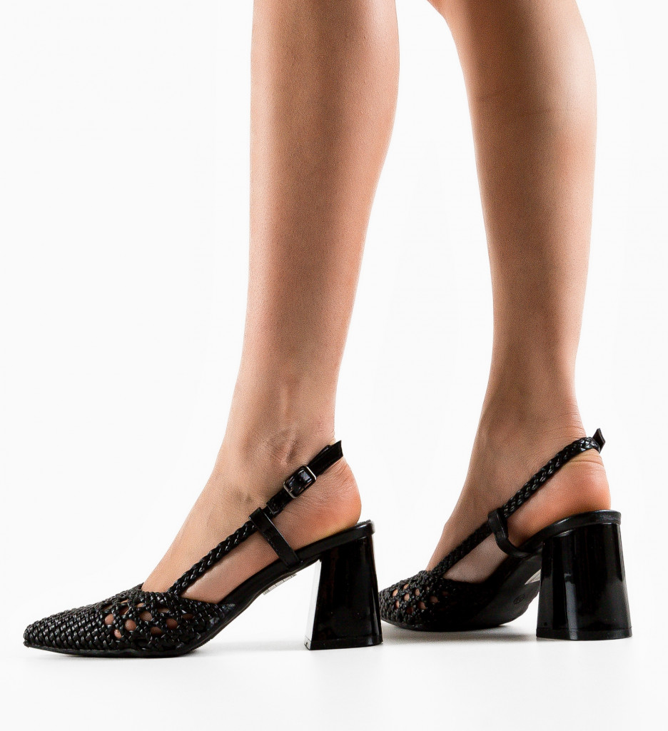 Pantofi Dama Sard Negri | Eleganță și Stil - imagine 3