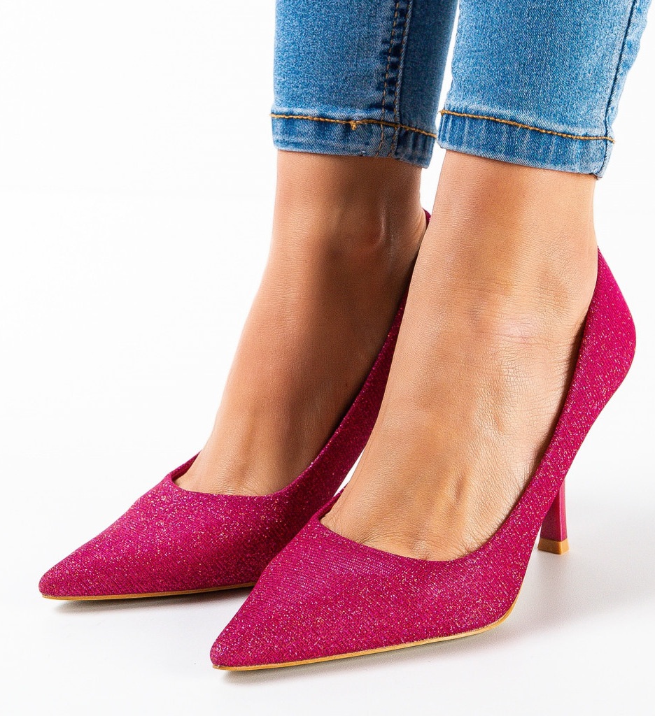 Pantofi Efan Fuchsia cu Toc - Eleganță Asigurată - imagine 3
