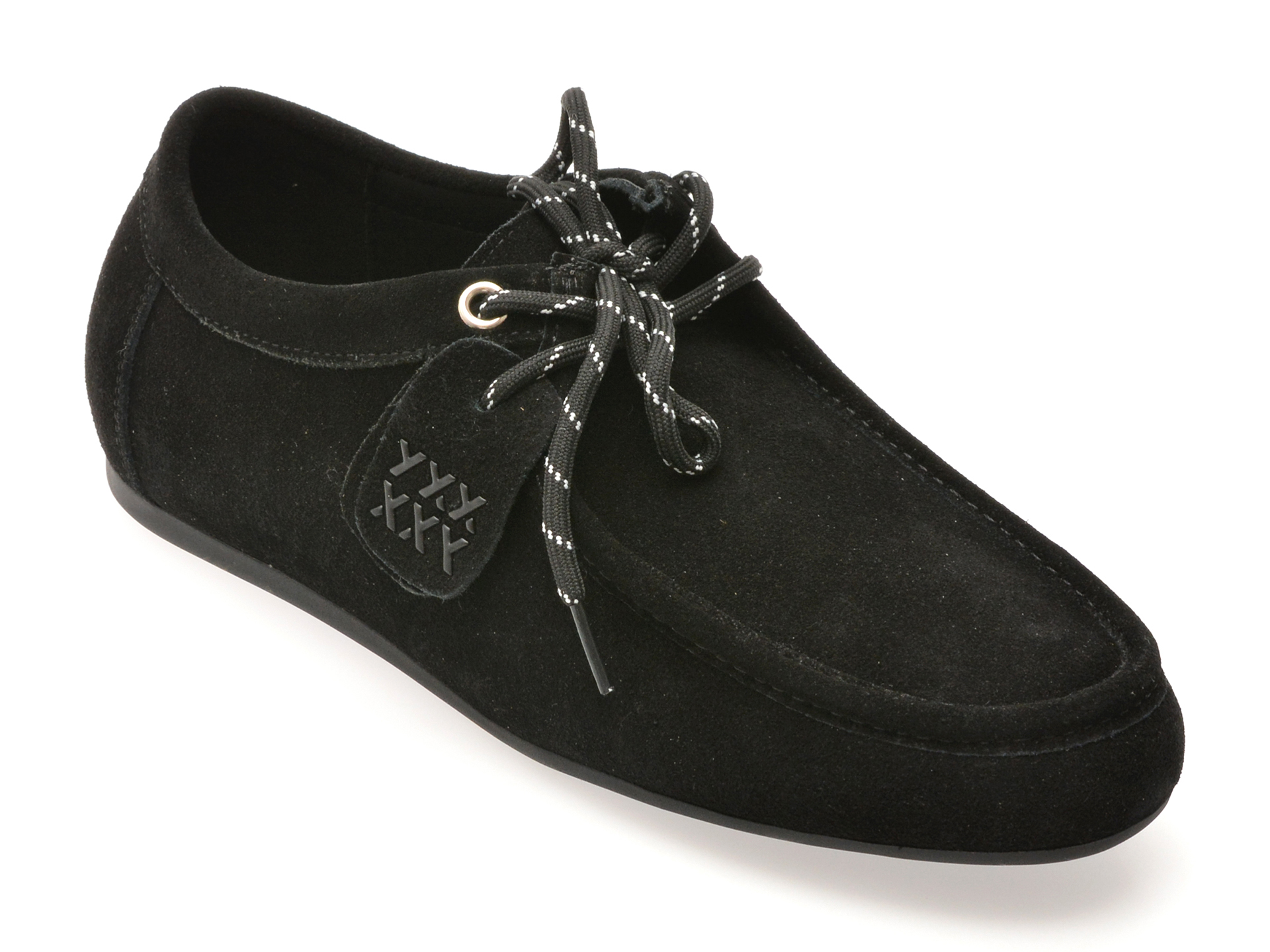 Mocasini GRYXX negri din piele intoarsa