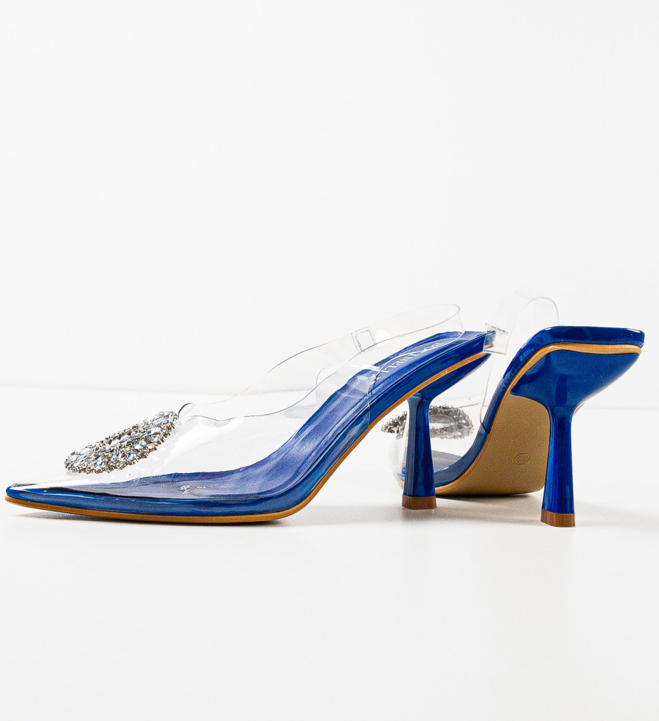 Pantofi Toc Ecaterina Albastru - Eleganță Modernă - imagine 7