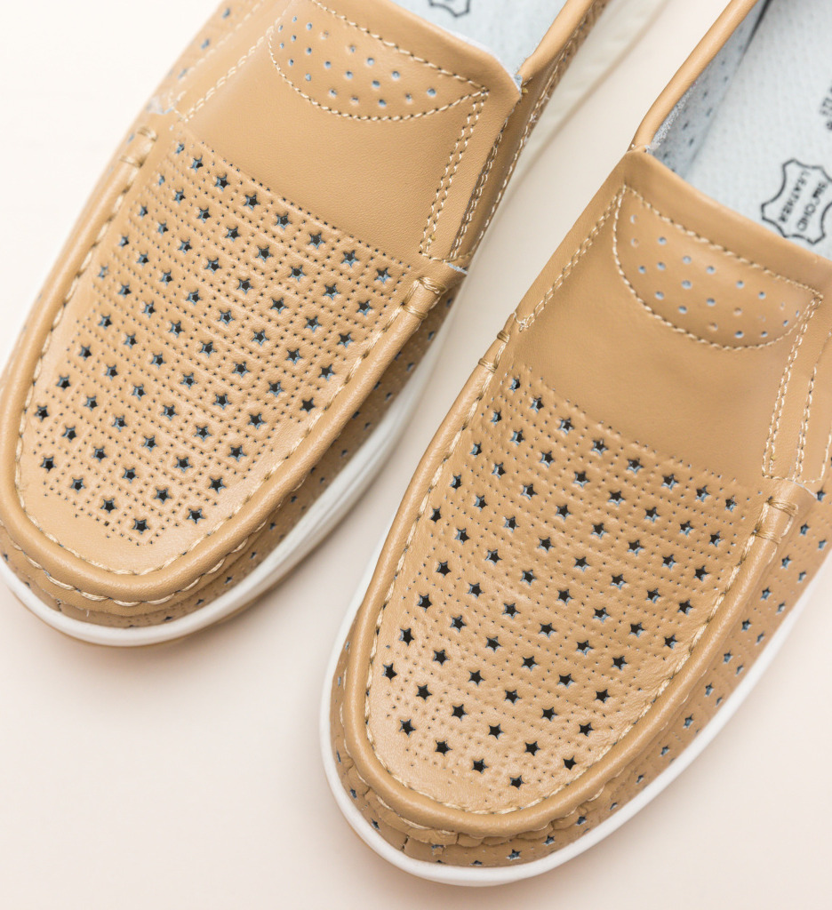 Pantofi Casual Bicaz Bej - Confort și Stil - imagine 6