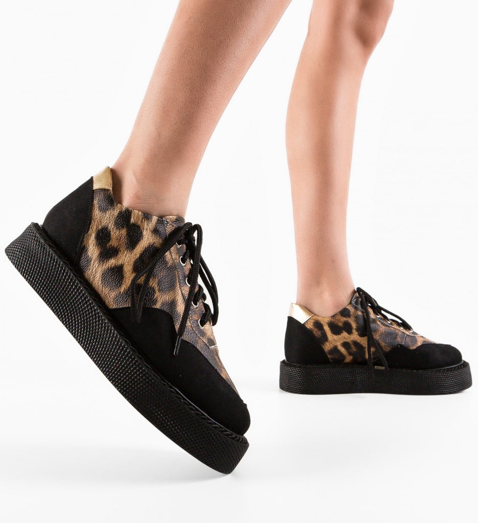 Pantofi Casual Vulpis Negri - Confort & Stil - imagine 4