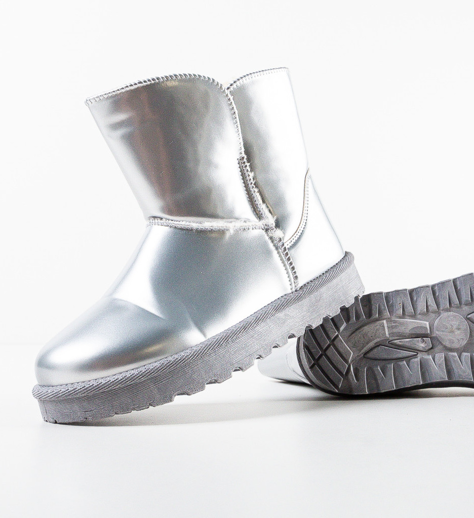 Cizme Tip Ug Elefba Argintii | Confort și Stil - imagine 6