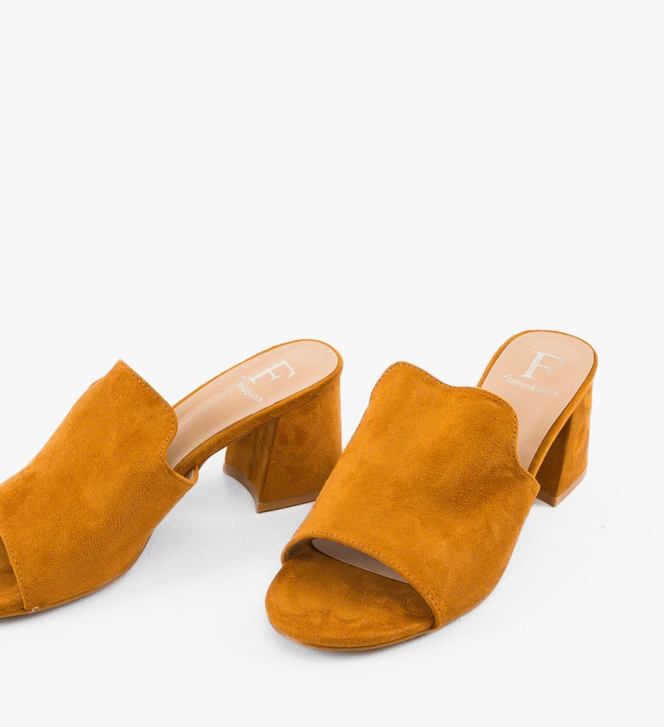 Saboti Dama Ruth Camel cu Toc Eleganți - imagine 6