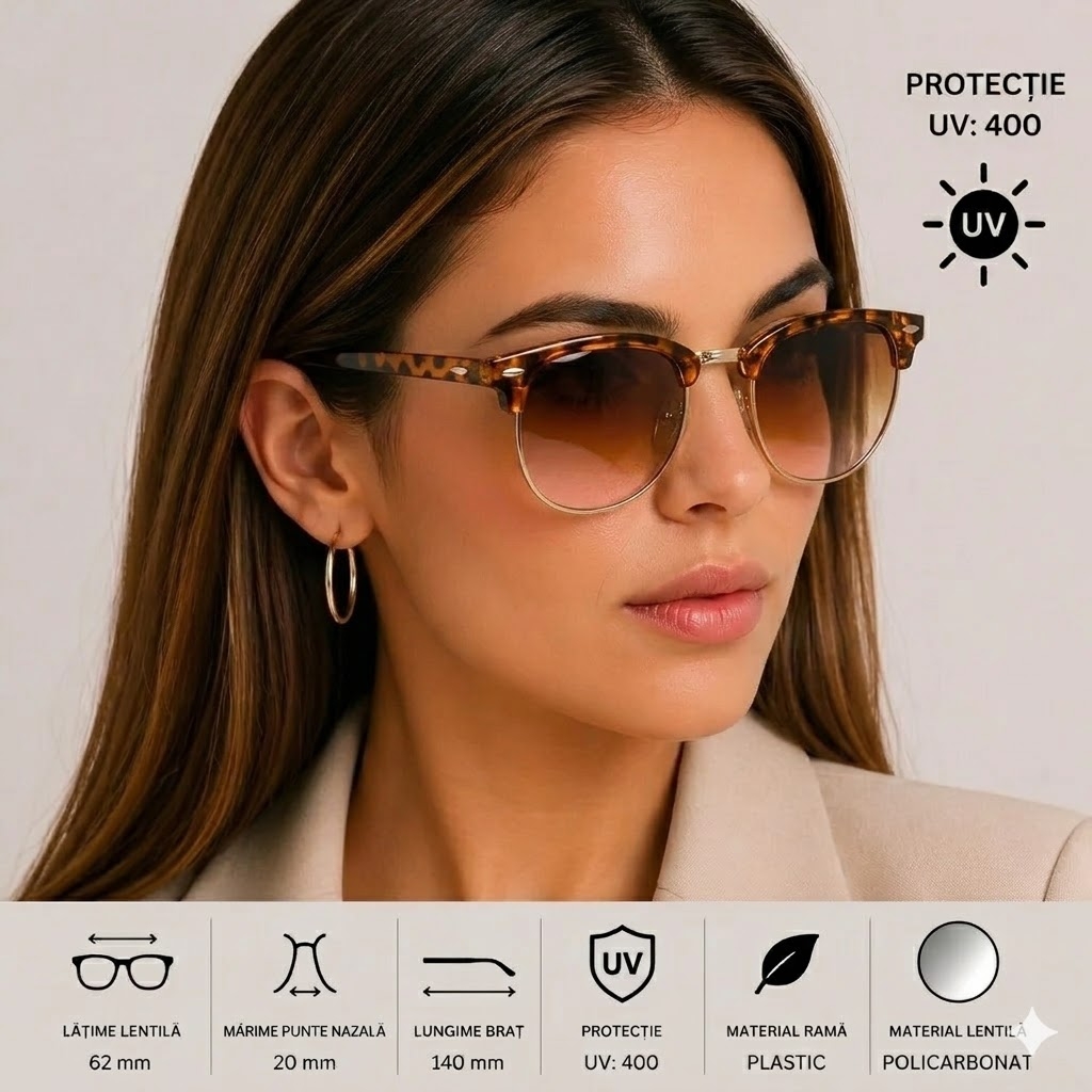 Ochelari Picadili Leopard cu Protecție UV400 - imagine 2