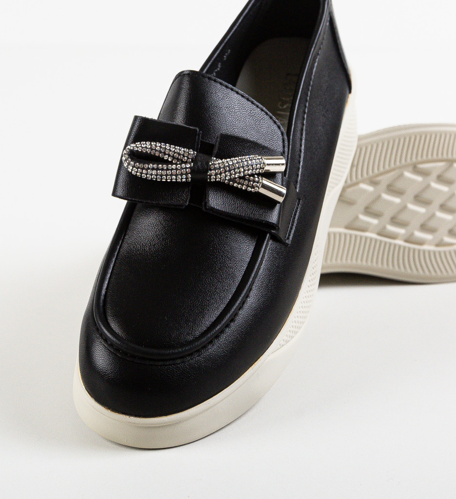 Pantofi Casual Dama Eacona Negri - Confort & Stil - imagine 7
