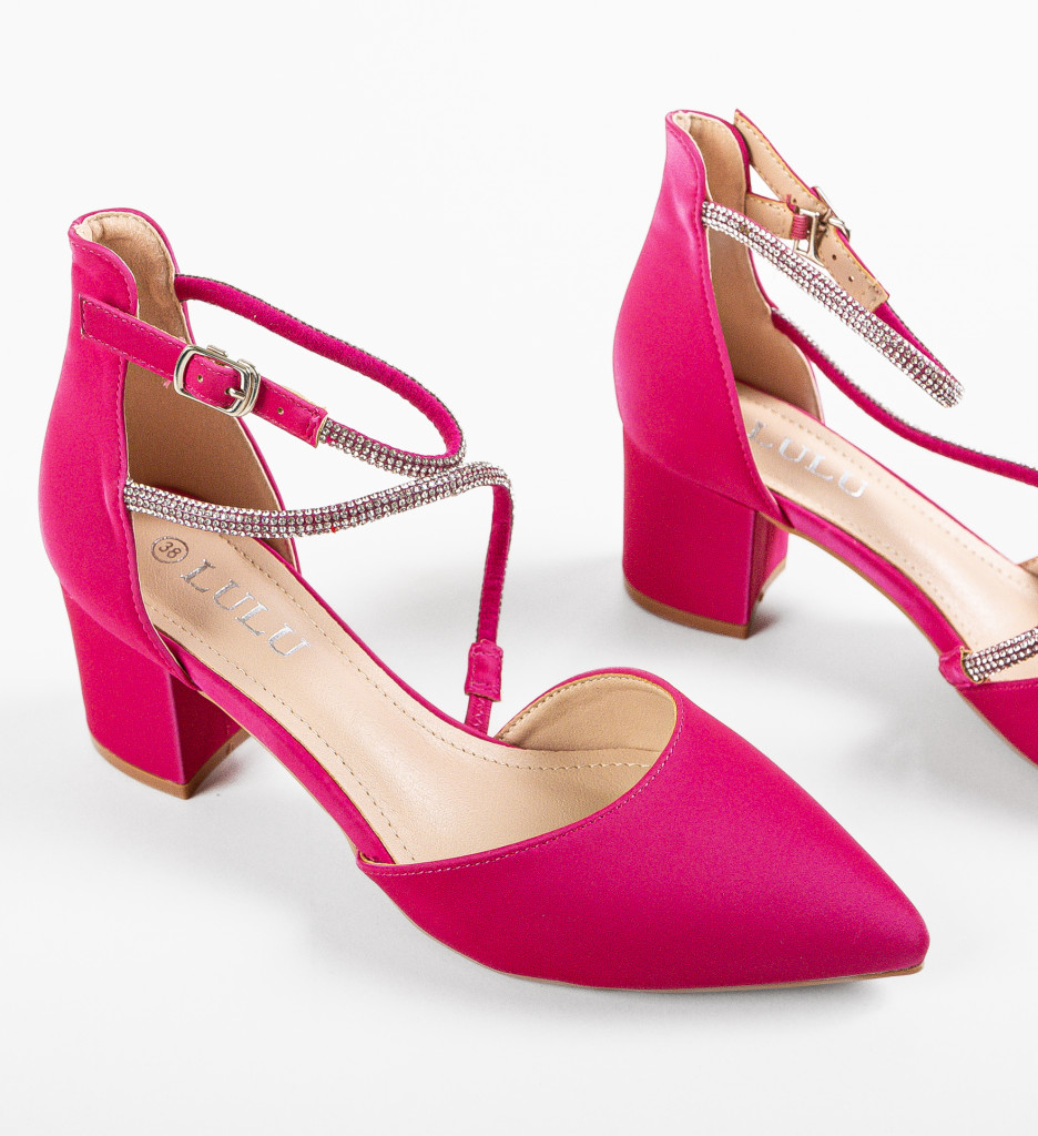 Pantofi Dama Haari Fuchsia cu Toc Eleganți - imagine 6