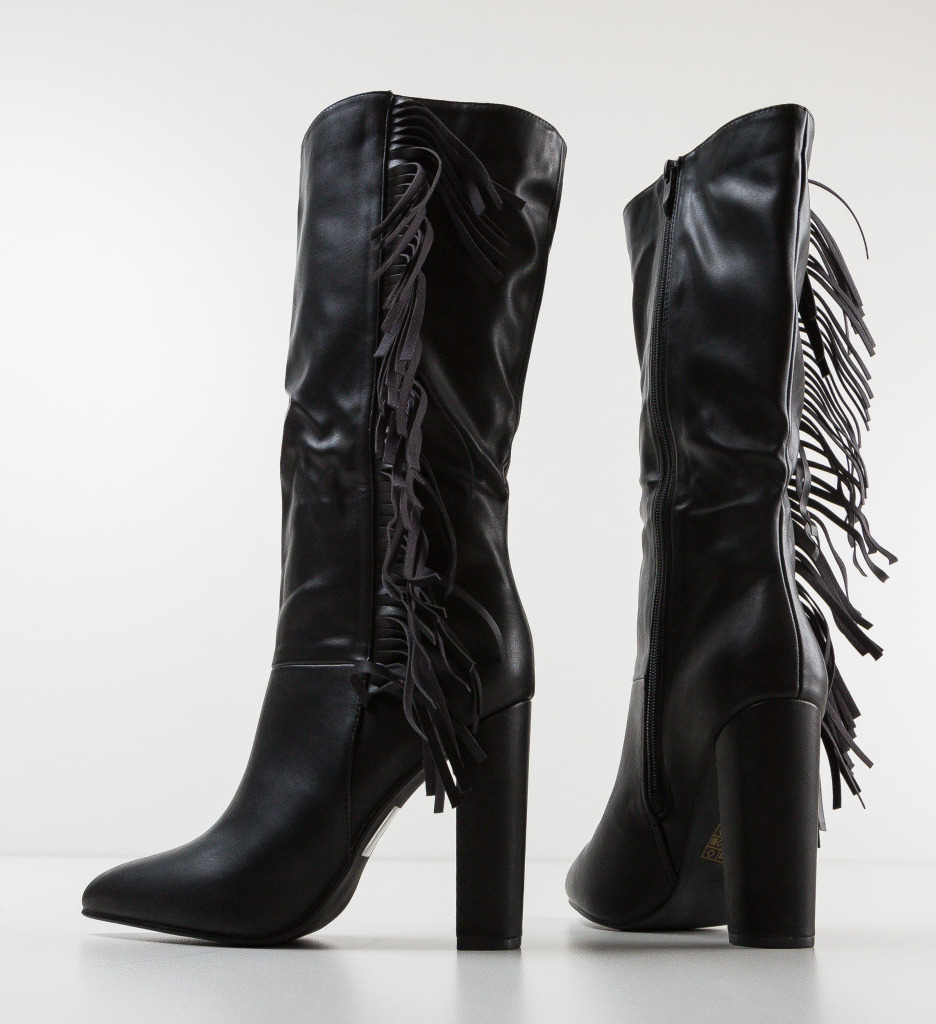 Cizme Dama Macias | Eleganta Neagra - imagine 7