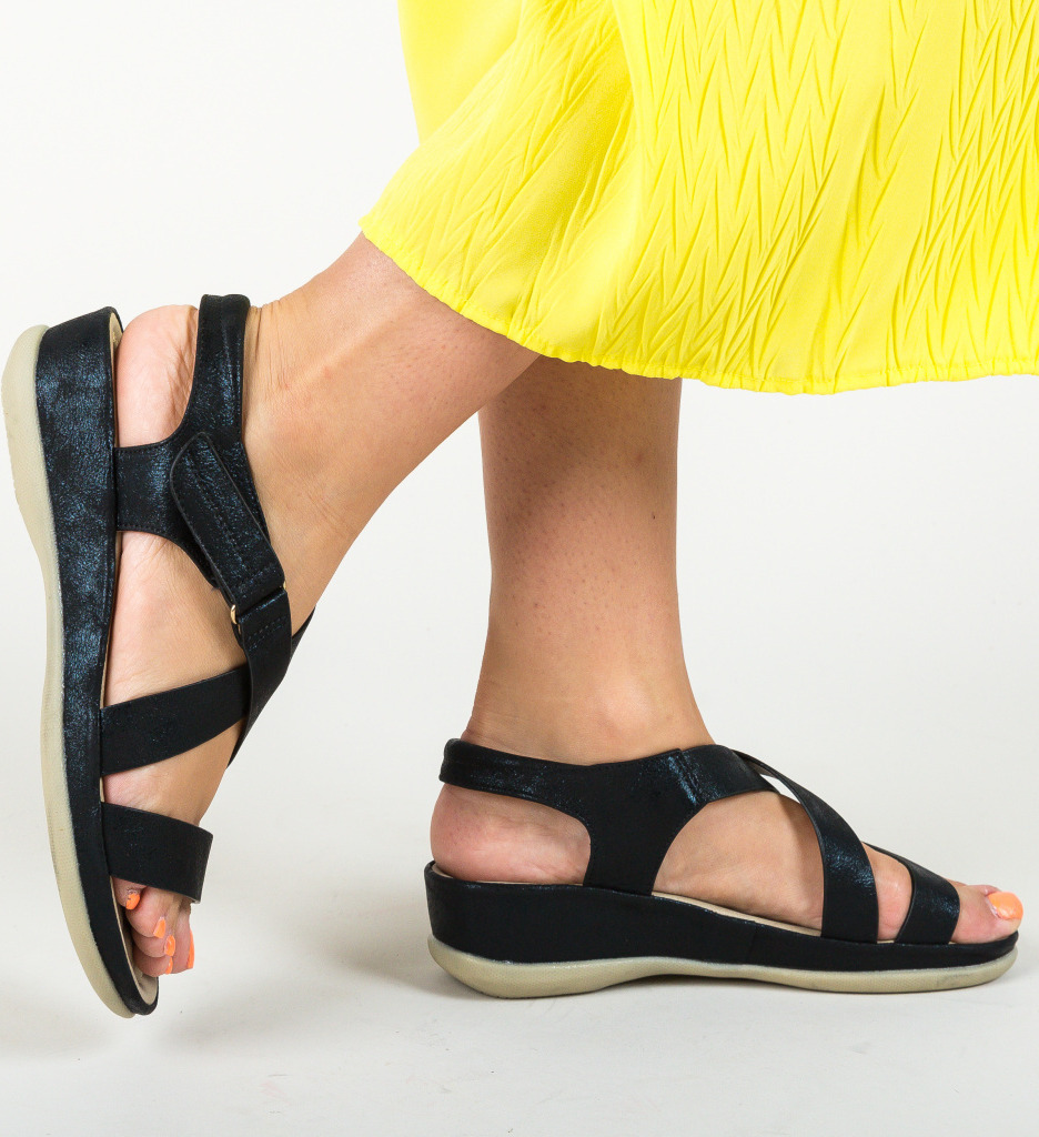 Sandale Platforme Diego Negre | Stil și Înălțime